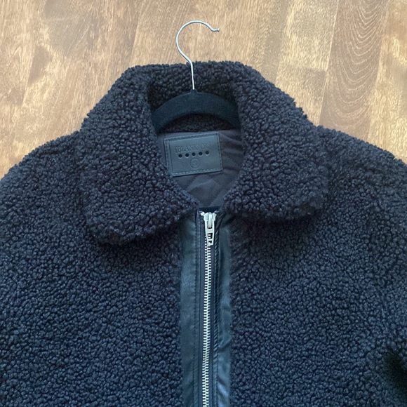 Blank NYC Teddy Jacket Bomber Black size Small - Picture 5 of 14